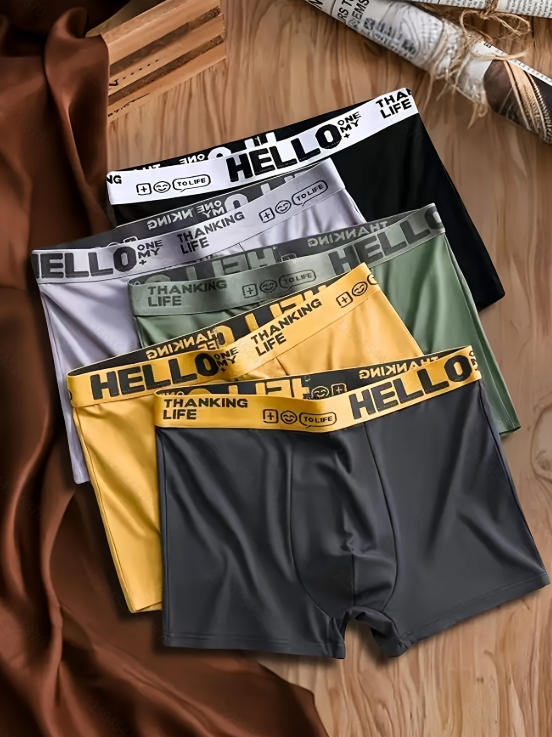 กางเกงบ็อกเซอร์ผ้าไหมนมสำหรับผ - Multi Pack Underwear บทวิจารณ์และราคา