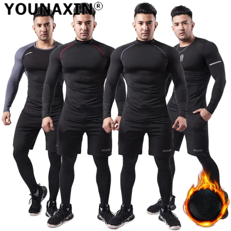 ชุดกีฬาผู้ชาย 3 ชิ้น ผ้าพลัฌ อ - T Shirt Tight Fit บทวิจารณ์และราคา