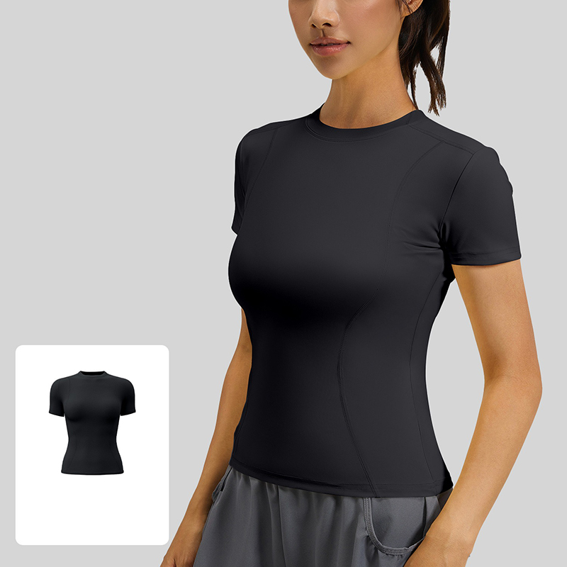 เสื้อยืดโยคะผู้หญิงทรงเข้ารูป  - T Shirt Tight Fit บทวิจารณ์และราคา