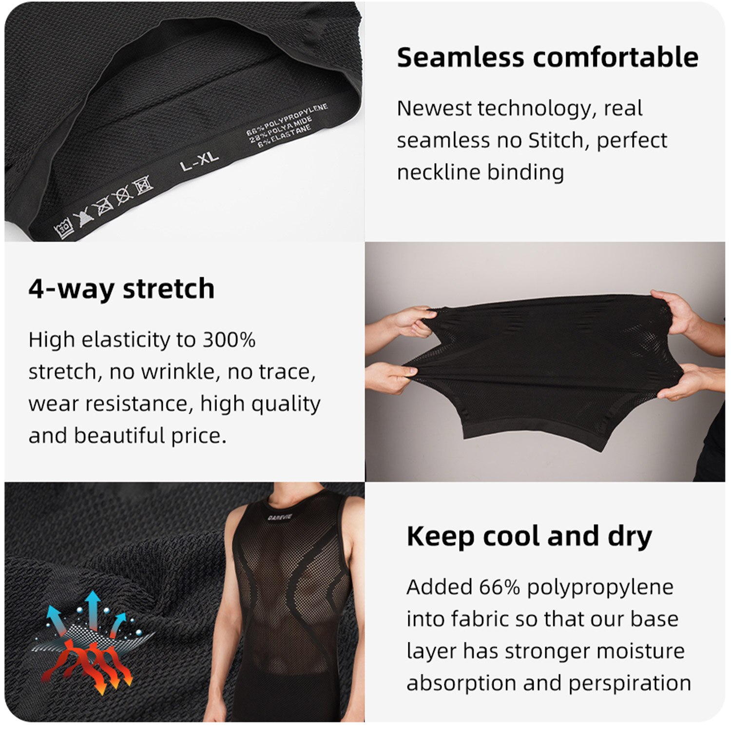 Darevie เสื้อปั่นจักรยานชั้นแร - Sleeveless Undershirt บทวิจารณ์และราคา
