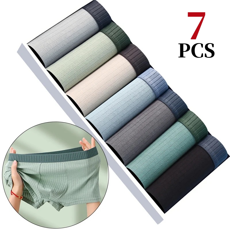 7 ชิ้น/ล็อตผู้ชายผ้าฝ้ายชุดชั้ - Multi Pack Underwear บทวิจารณ์และราคา