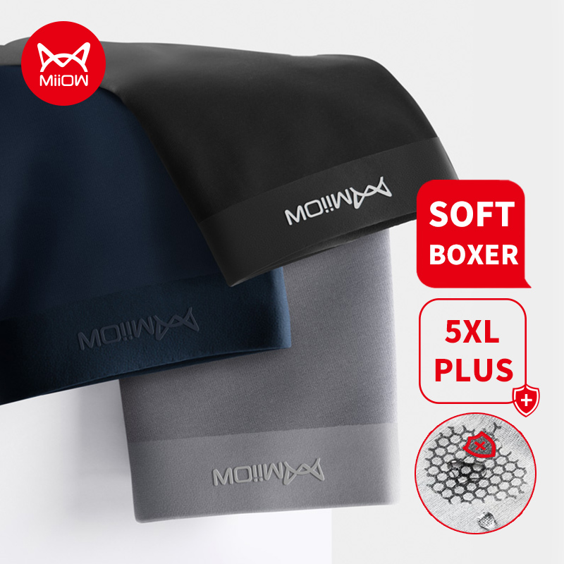 MiiOW 3Pcs ผ้าฝ้ายอินทรีย์ผู้ช - Boxer Brief Pack Cotton บทวิจารณ์และราคา