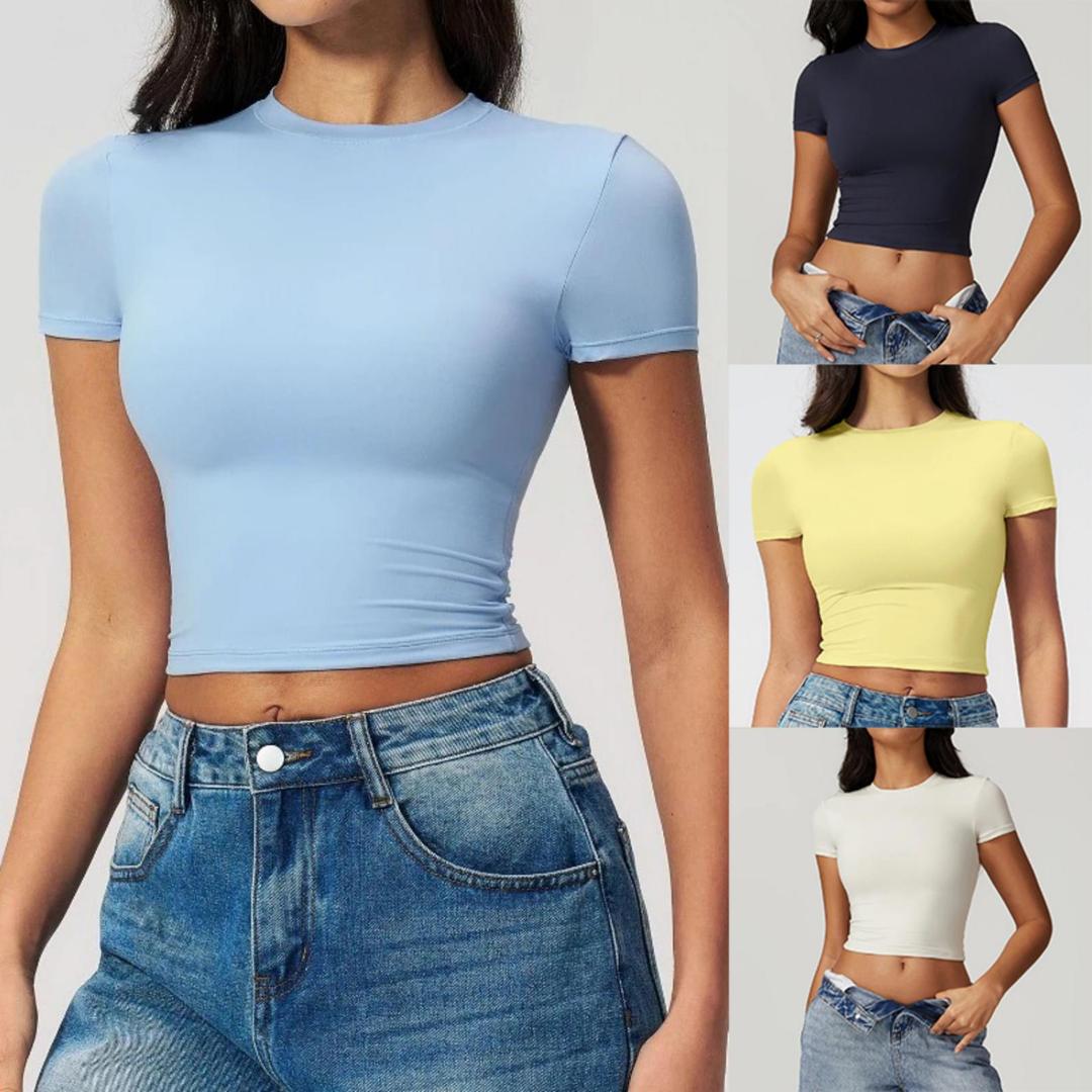 เสื้อยืดกีฬาผู้หญิงแบบรัดรูป แ - T Shirt Tight Fit บทวิจารณ์และราคา