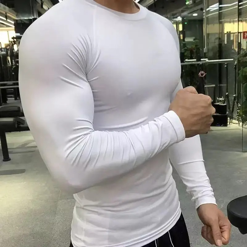 เสื้อยืดกีฬาผู้ชาย แห้งเร็ว สำ - T Shirt Tight Fit บทวิจารณ์และราคา